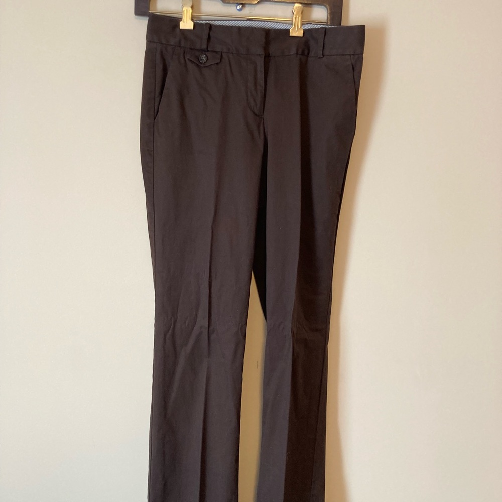 Talbots Dress Pants Dark Brown Stretch Straight Leg 2 NWOT